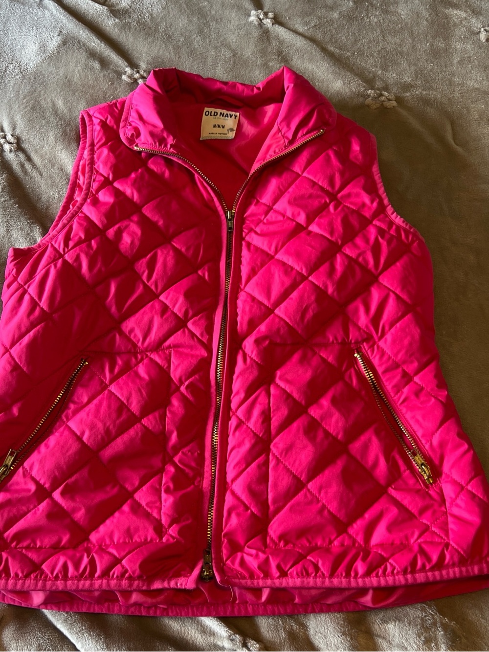 Old Navy Hot Pink Quilted Vest